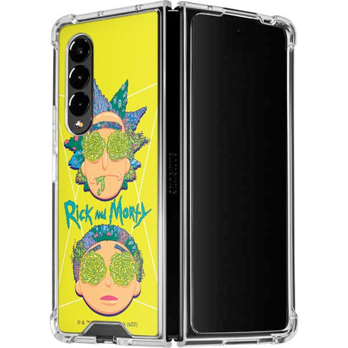 Adult Swim Rick and Morty Rick and Morty Portal Eyes Galaxy Z Fold4 5G Clear Case